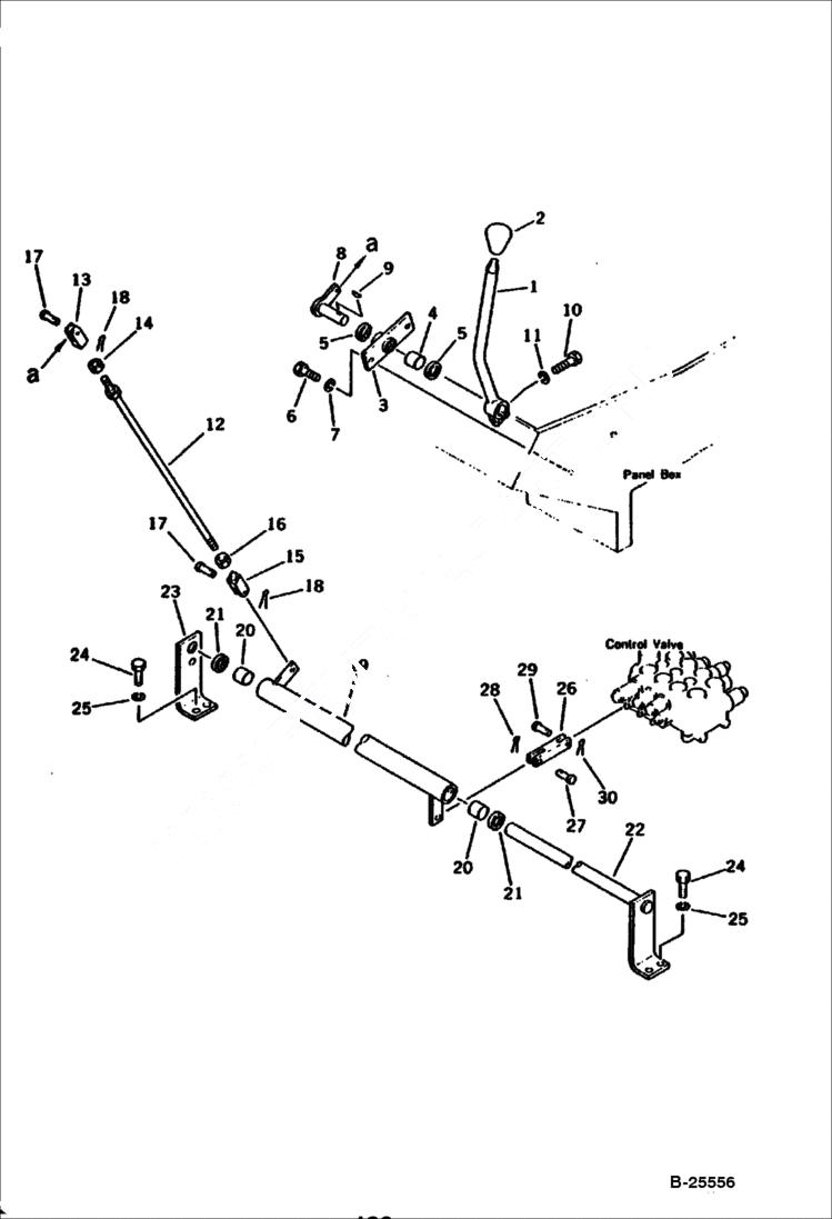 Схема запчастей Bobcat 100 - BLADE CONTROL LEVER SWING AND CONTROL SYSTEM