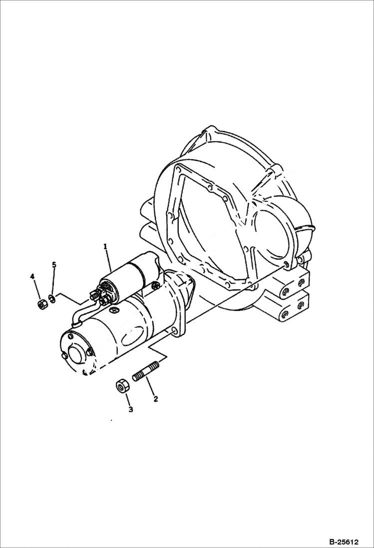 Схема запчастей Bobcat 100 - STARTING MOTOR AND MOUNTING ELECTRICAL SYSTEM