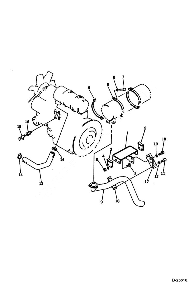 Схема запчастей Bobcat 100 - ENGINE RELATED PARTS ENGINE RELATED PARTS AND ELECTRICAL SYSTEM