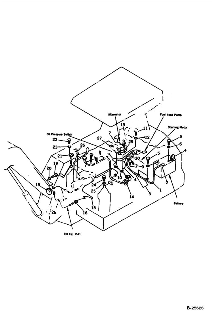 Схема запчастей Bobcat 100 - ELECTRICAL SYSTEM ENGINE RELATED PARTS AND ELECTRICAL SYSTEM