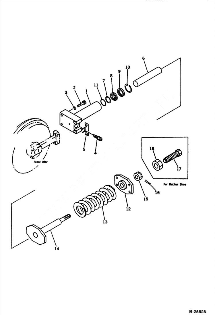 Схема запчастей Bobcat 100 - RECOIL SPRING UNDERCARRIAGE