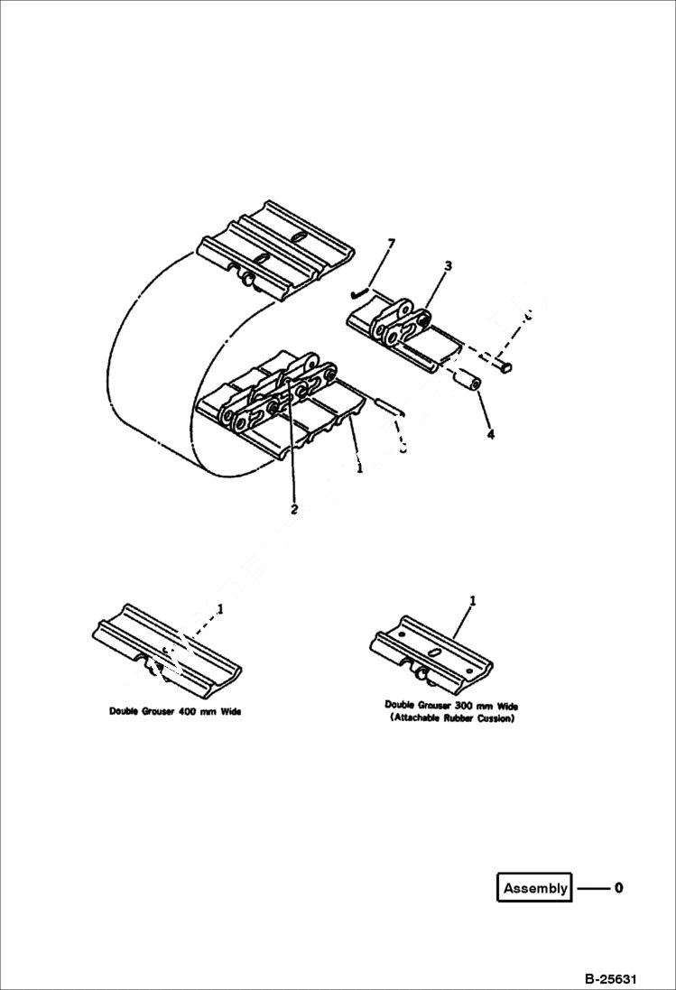 Схема запчастей Bobcat 100 - TRACK SHOE (DOUBLE GROUSER) (300MM WIDE) UNDERCARRIAGE