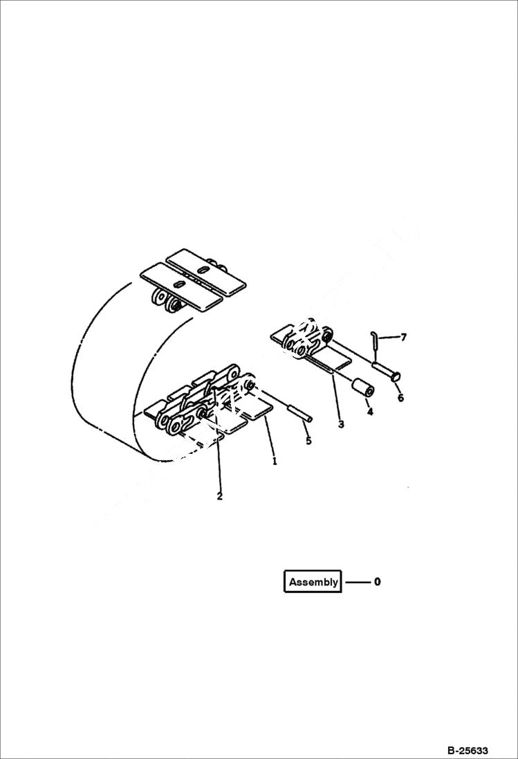 Схема запчастей Bobcat 100 - TRACK SHOE (FLAT TYPE) (250MM WIDE) UNDERCARRIAGE