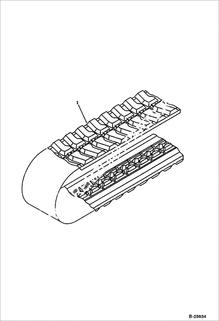 Схема запчастей Bobcat 100 - TRACK SHOE (RUBBER TYPE) UNDERCARRIAGE