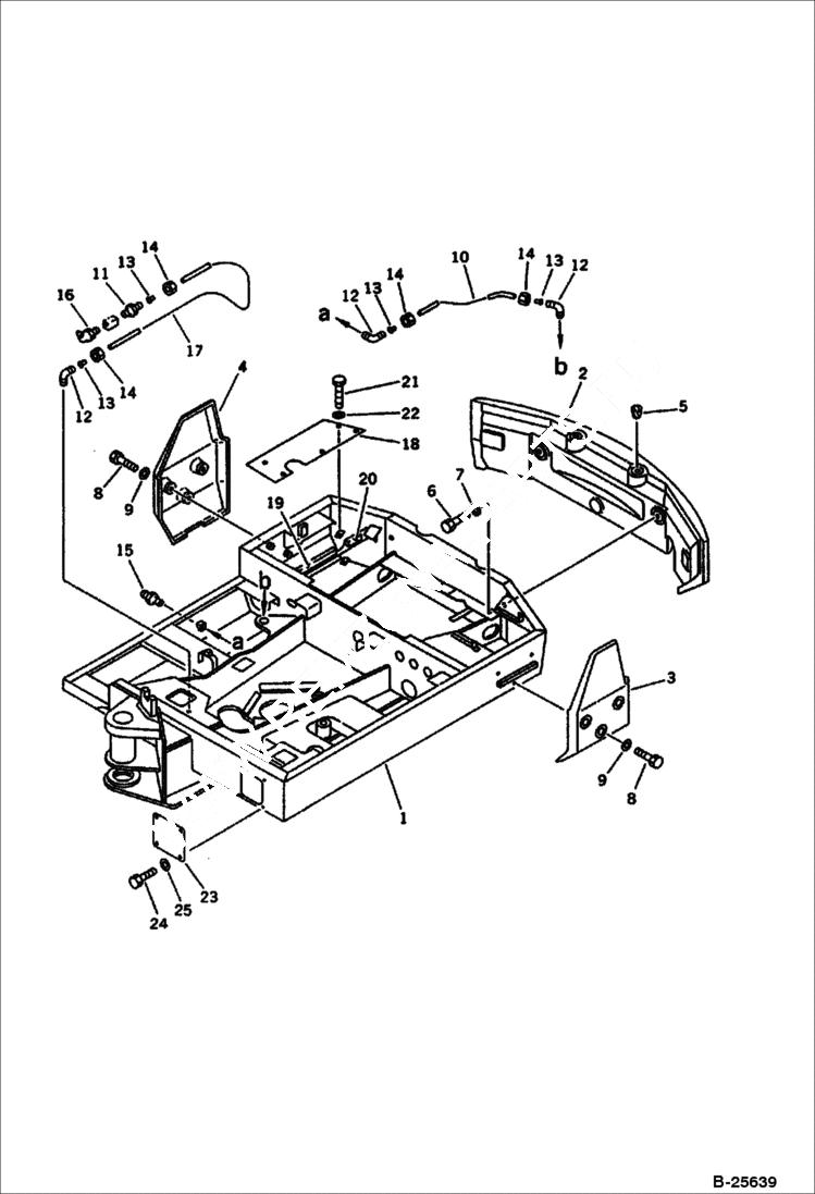 Схема запчастей Bobcat 100 - REVOLVING FRAME Komatsu S/N 10001-13024 CONTROL SYSTEM AND REVOLVING FRAME