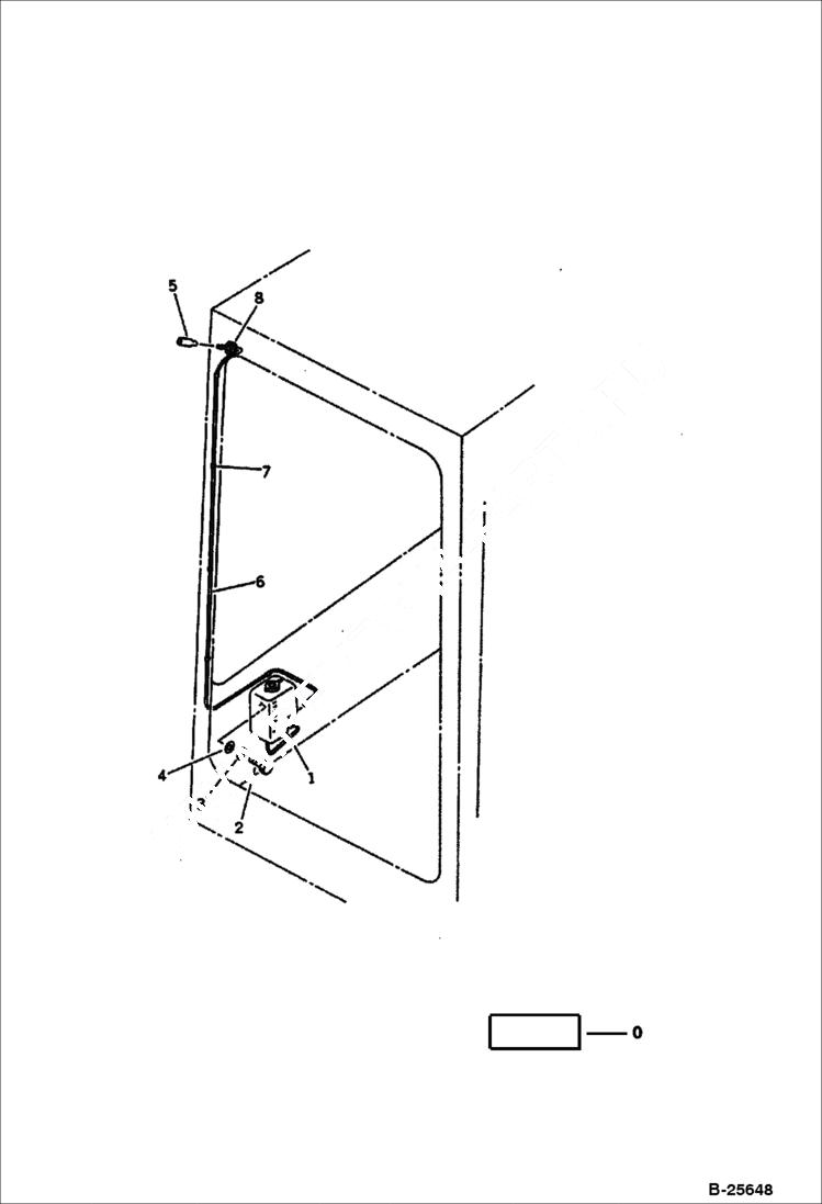 Схема запчастей Bobcat 100 - WINDOW WASHER GUARD