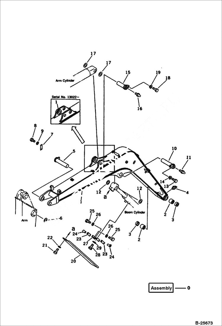 Схема запчастей Bobcat 100 - BOOM WORK EQUIPMENT