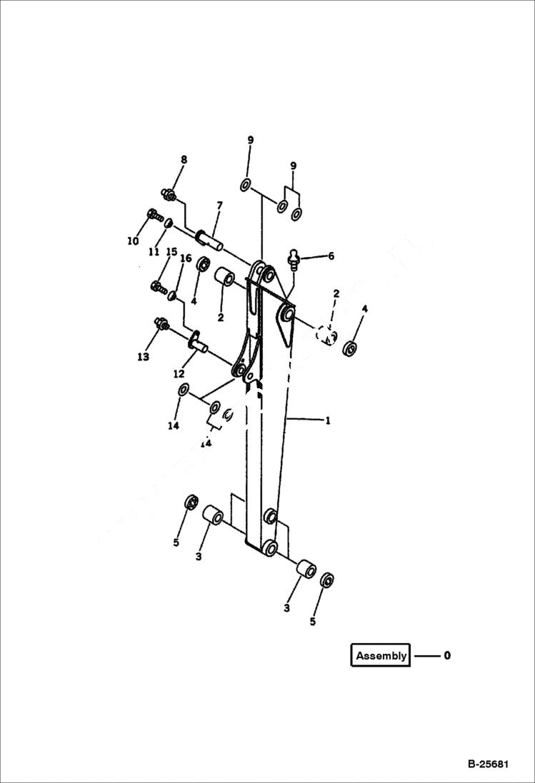 Схема запчастей Bobcat 100 - ARM (FOR BREAKER) WORK EQUIPMENT