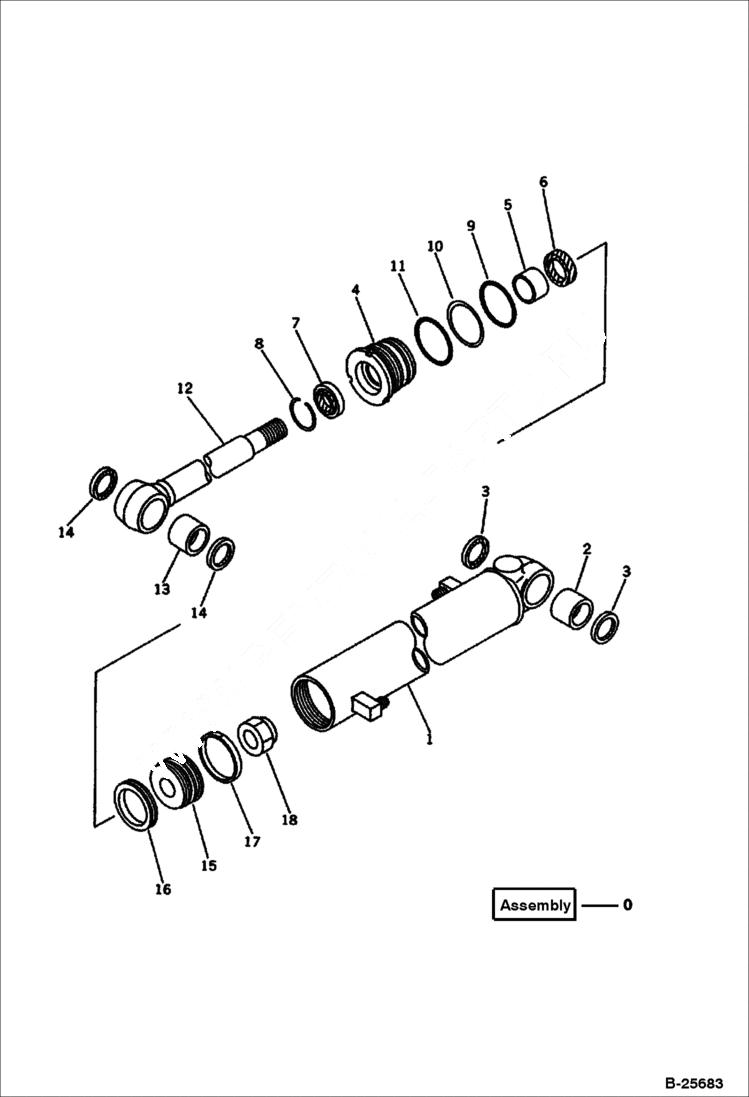 Схема запчастей Bobcat 100 - ARM CYLINDER WORK EQUIPMENT