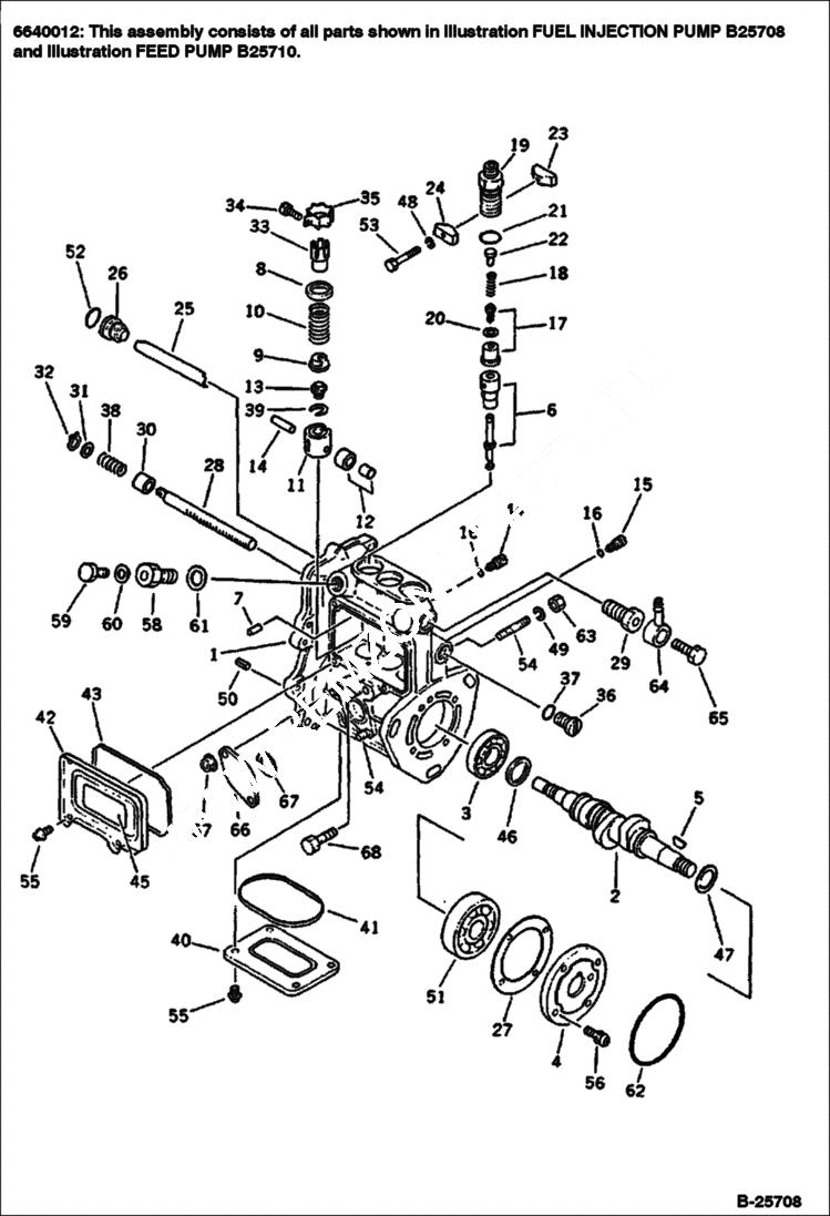 Схема запчастей Bobcat 116 - FUEL INJECTION PUMP FUEL SYSTEM