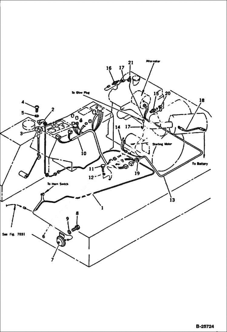 Схема запчастей Bobcat 116 - ELECTRICAL SYSTEM ENGINE RELATED PARTS AND ELECTRICAL SYSTEM