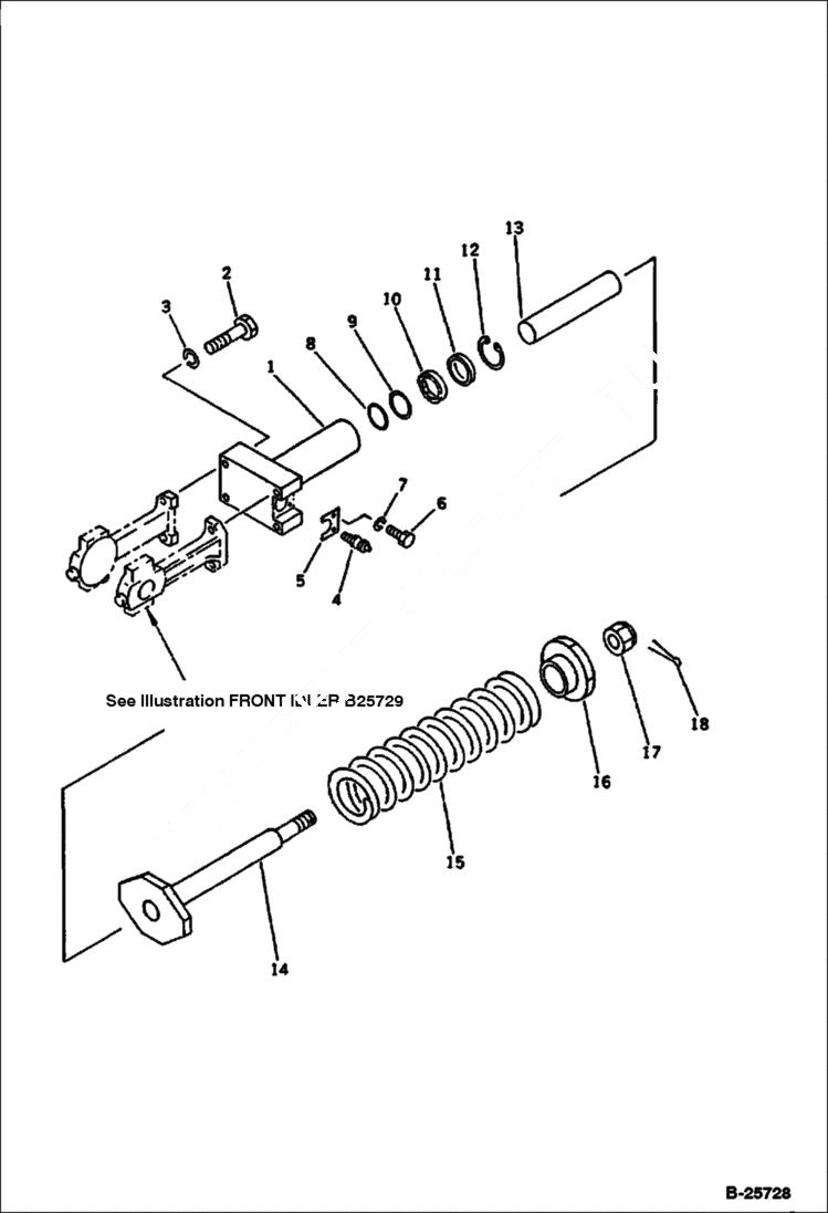 Схема запчастей Bobcat 116 - RECOIL SPRING UNDERCARRIAGE