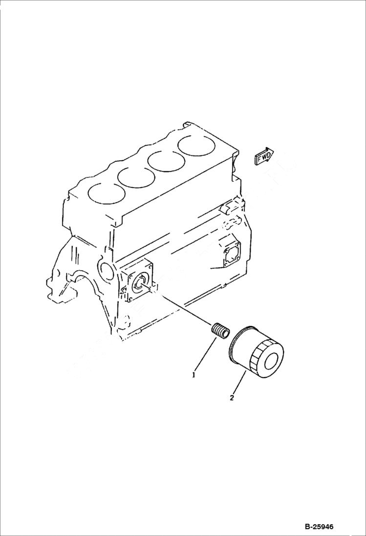 Схема запчастей Bobcat 130 - LUBRICATING OIL FILTER LUBRICATING OIL SYSTEM