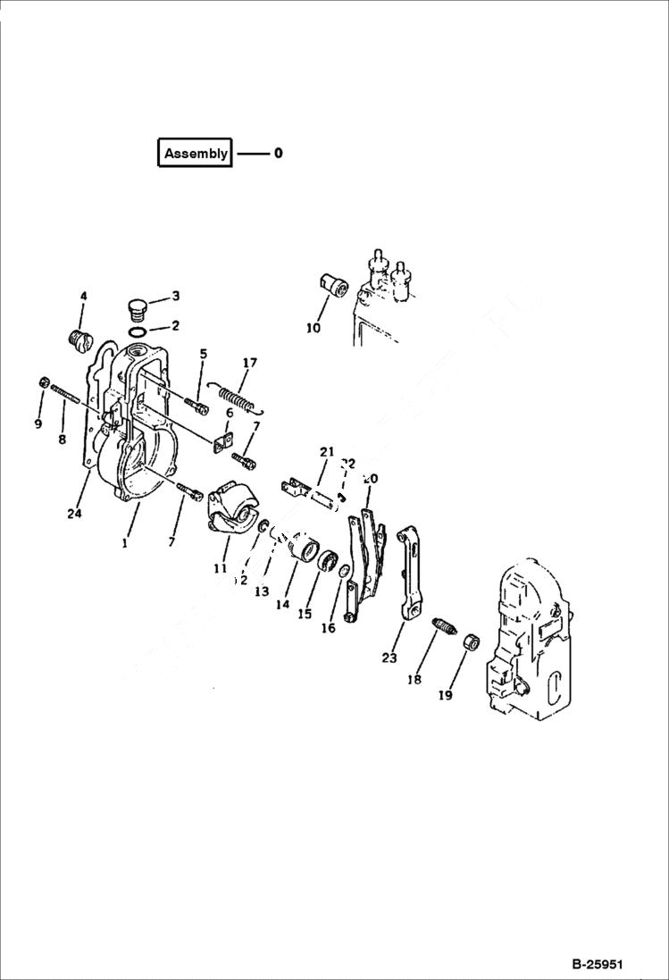 Схема запчастей Bobcat 130 - FUEL INJECTION PUMP (GOVERNOR) (1 of 2) FUEL SYSTEM