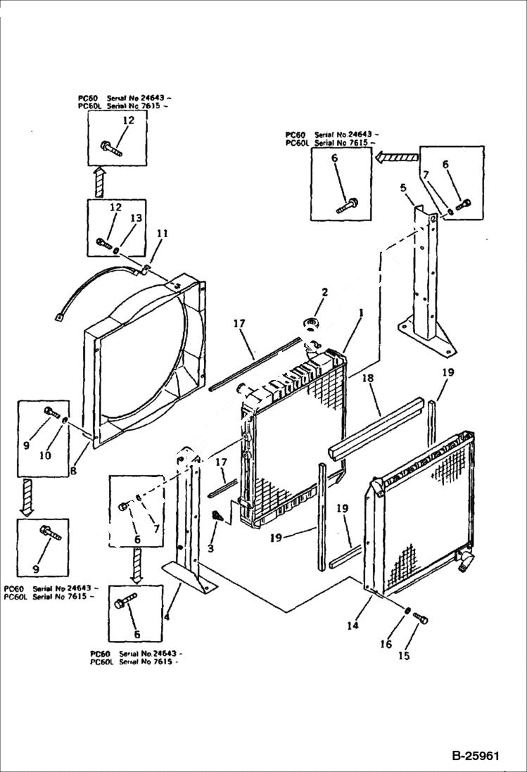 Схема запчастей Bobcat 130 - RADIATOR AND OIL COOLER ENGINE RELATED PARTS AND ELECTRICAL SYSTEM