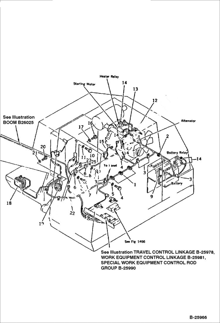 Схема запчастей Bobcat 130 - ELECTRICAL SYSTEM With Auto Deceleration With Mode Selector OLSS ENGINE RELATED PARTS AND ELECTRICAL SYSTEM