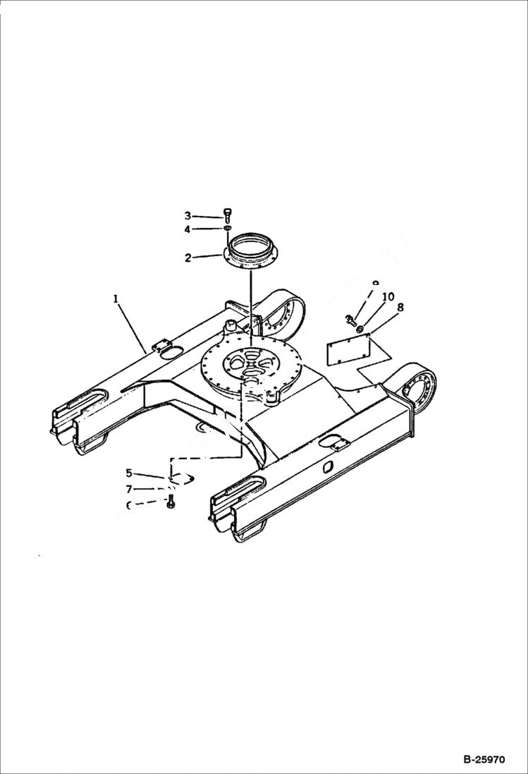 Схема запчастей Bobcat 130 - TRACK FRAME PC60, PC60S UNDERCARRIAGE