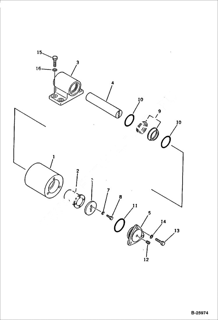 Схема запчастей Bobcat 130 - CARRIER ROLLER UNDERCARRIAGE