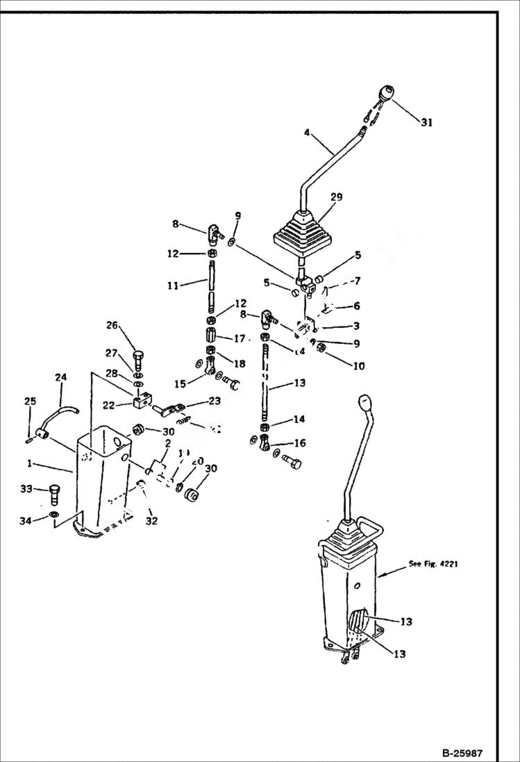 Схема запчастей Bobcat 130 - SPECIAL WORK EQUIPMENT CONTROL STAND 2/2 CONTROL SYSTEM