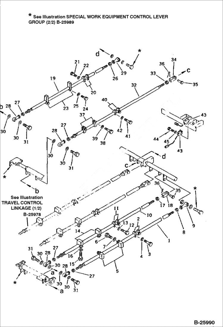 Схема запчастей Bobcat 130 - SPECIAL WORK EQUIPMENT CONTROL ROD GROUP CONTROL SYSTEM