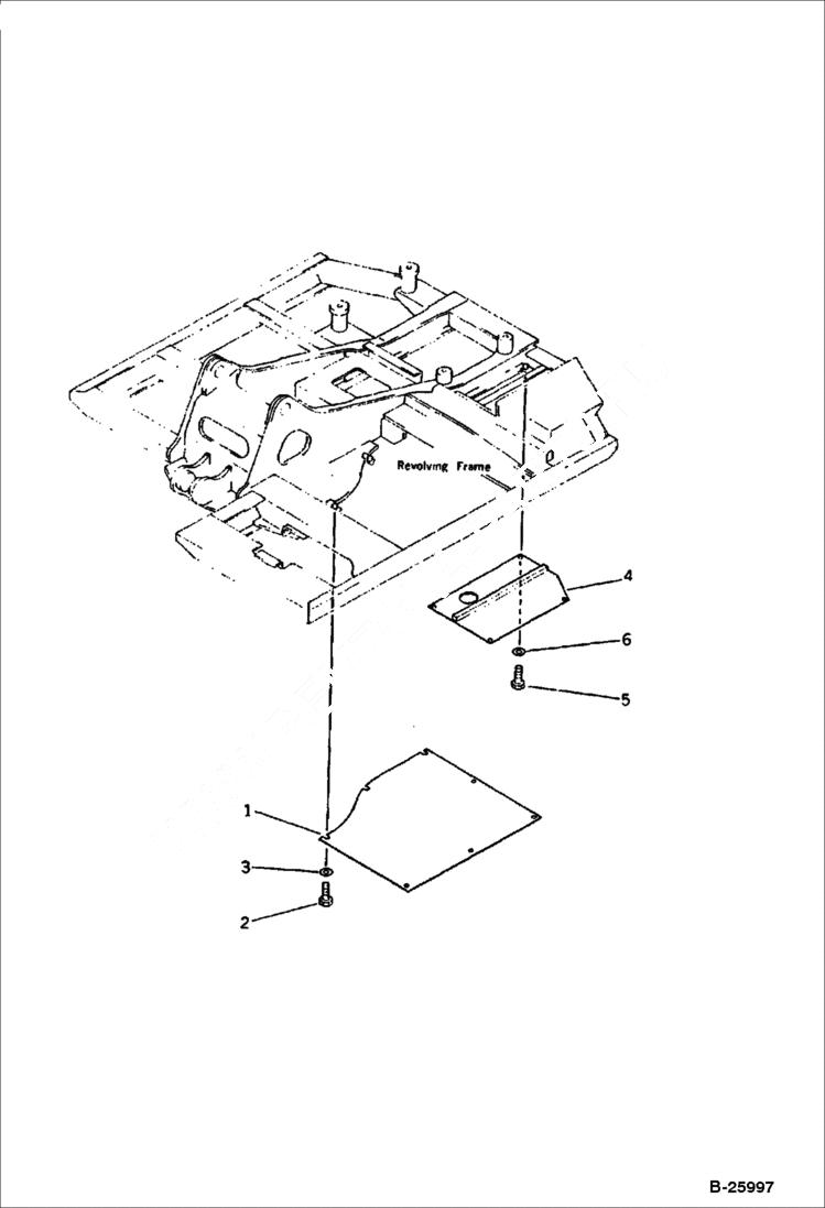 Схема запчастей Bobcat 130 - MACHINERY COMPARTMENT PC60, PC60L - 3/3 REVOLVING FRAME, GUARD AND CAB