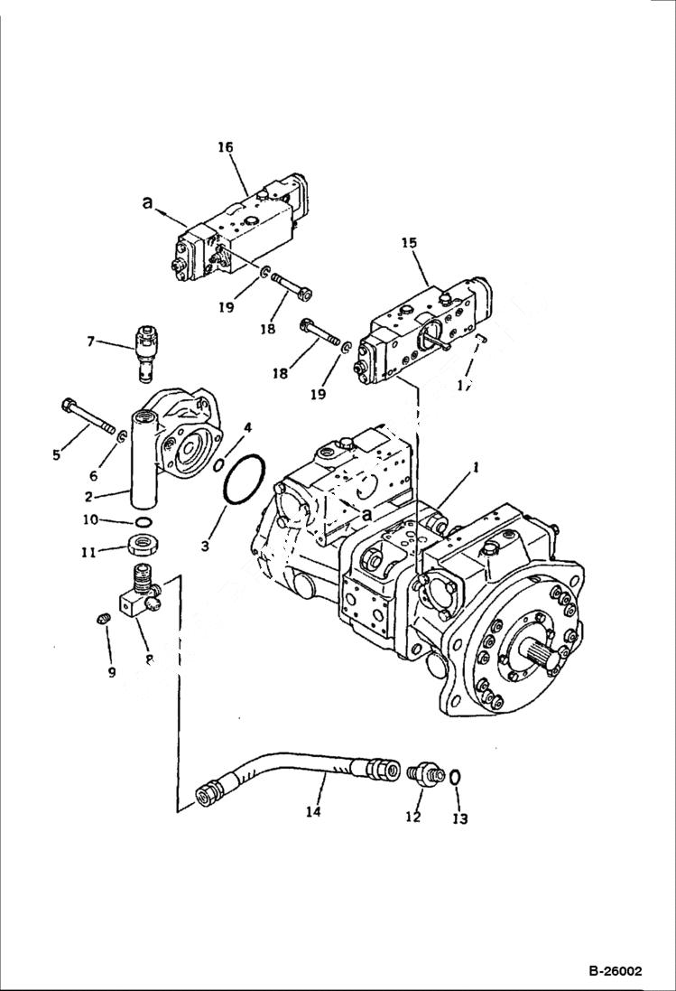 Схема запчастей Bobcat 130 - HYDRAULIC PUMP UNIT HYDRAULIC SYSTEM