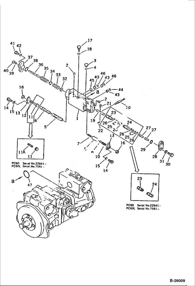 Схема запчастей Bobcat 130 - SERVO VALVE, REAR HYDRAULIC SYSTEM