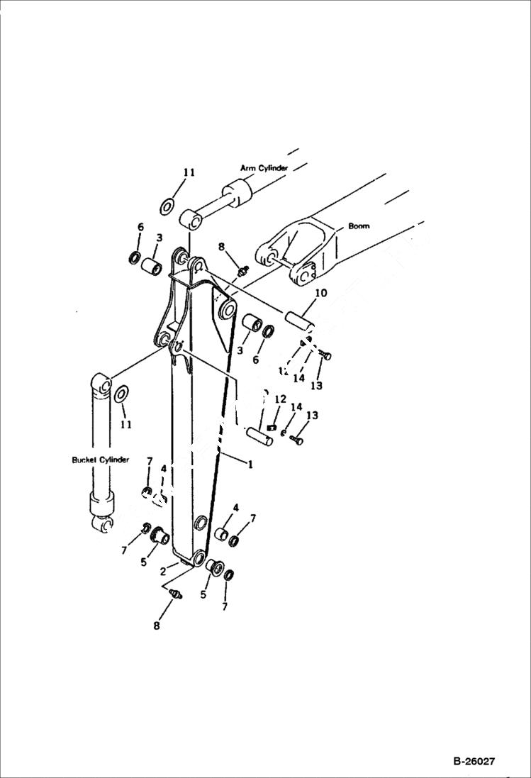 Схема запчастей Bobcat 130 - ARM WORK EQUIPMENT