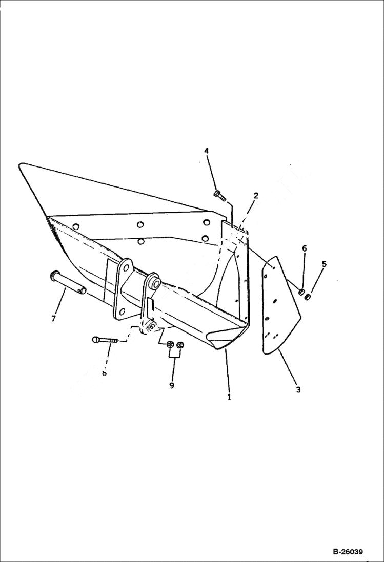 Схема запчастей Bobcat BUCKETS - TRAPEZOIDAL BUCKET (130) Экскаваторы