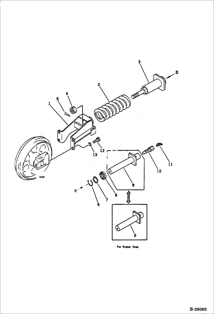 Схема запчастей Bobcat 56 - RECOIL SPRING UNDERCARRIAGE