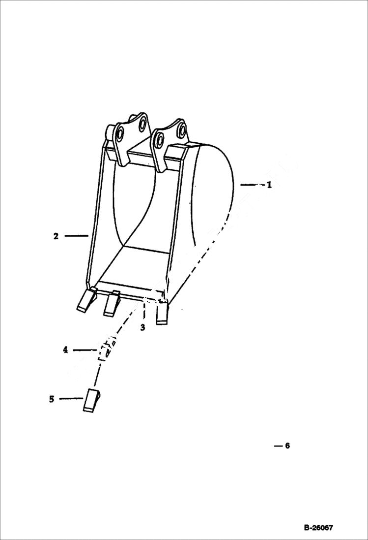 Схема запчастей Bobcat BUCKETS - BUCKET (Werk-Brau)(76) Экскаваторы