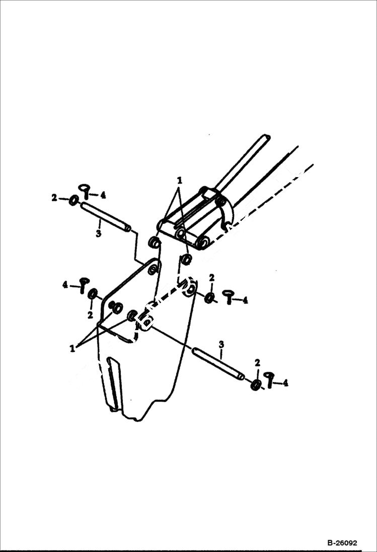 Схема запчастей Bobcat 100 - HYDRAULIC BREAKER (2500) (Mounting Kit) STANLEY KITS