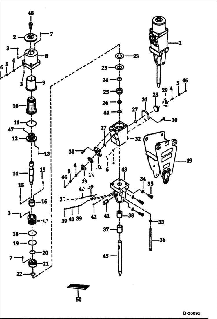 Схема запчастей Bobcat 100 - HYDRAULIC BREAKER (2500) STANLEY KITS