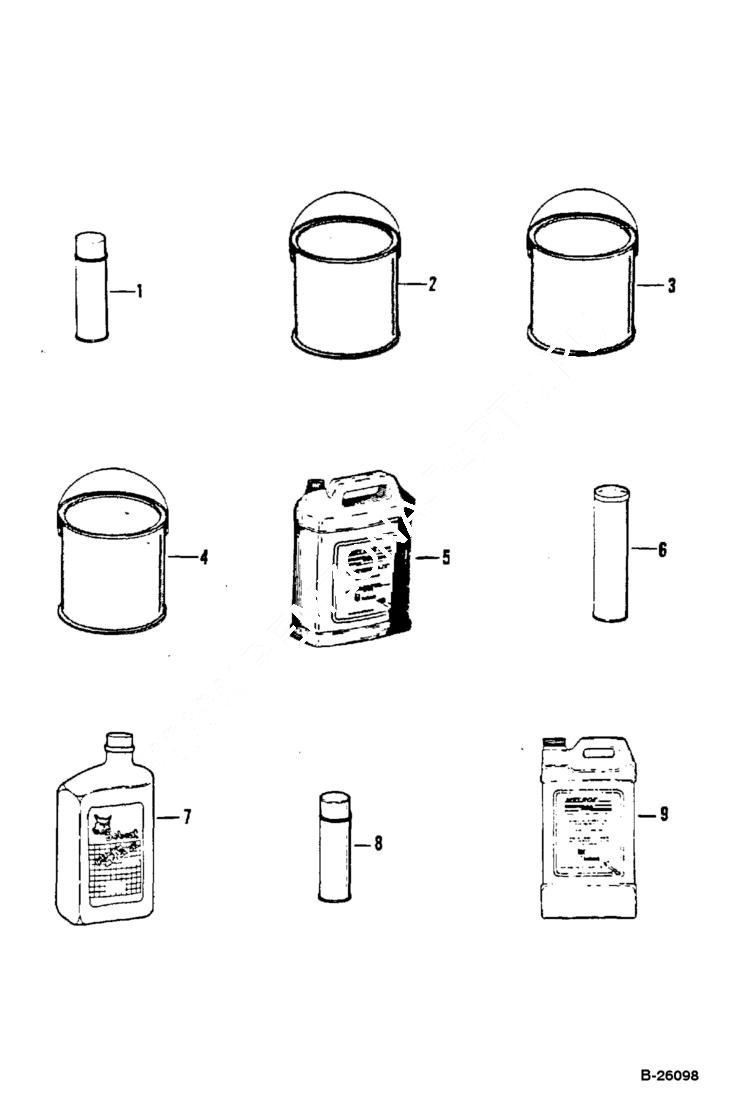 Схема запчастей Bobcat 130 - BULK ITEMS BULK ITEMS