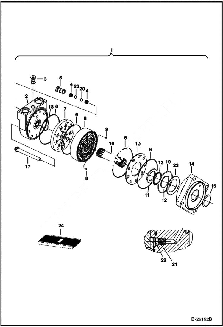 Схема запчастей Bobcat TRENCHERS - TRENCHER (Hydraulic Motor) (LT313) Loader