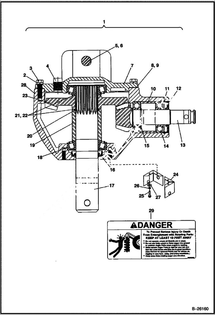 Схема запчастей Bobcat 3 POINT ATTACHMENTS - AUGER (Gearbox) (3PTA A1G3) Loader