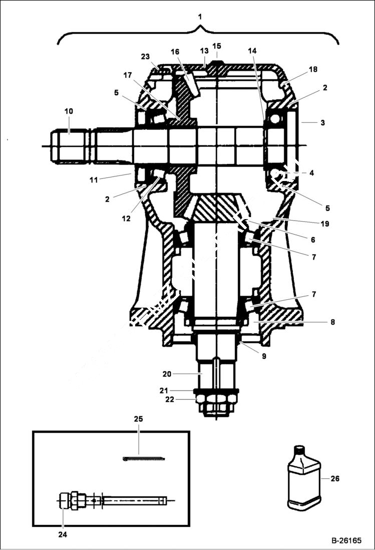 Схема запчастей Bobcat 3 POINT ATTACHMENTS - MOWER (Gearbox) (3FM60 A1FR) (3FM72 A1FS) Loader