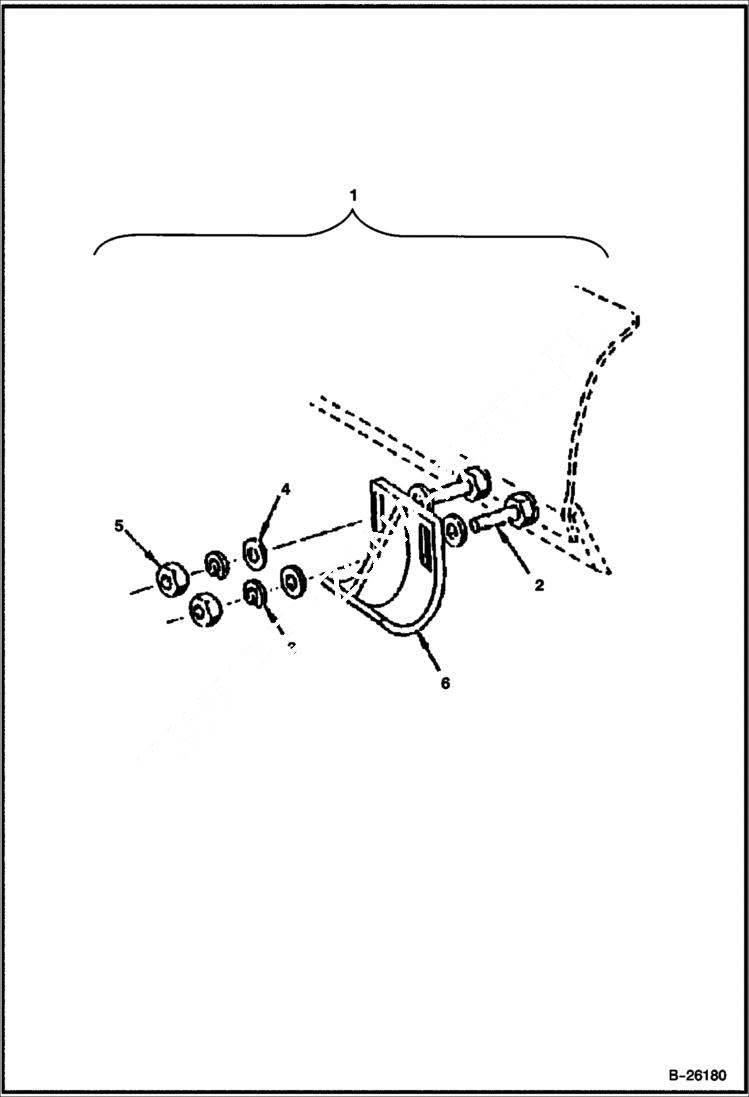 Схема запчастей Bobcat 3 POINT ATTACHMENTS - ANGLE BLADE (Skid Shoe Kit) (3AB84 A1G0) Loader