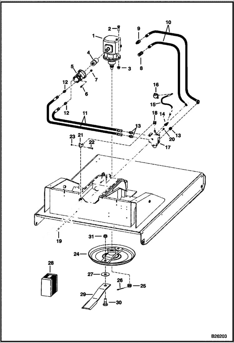 Схема запчастей Bobcat ROTARY CUTTER - ROTARY CUTTER (Std Flow & High Flow) (60 A019, A01A) Loader