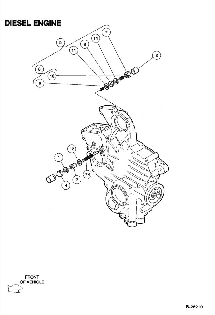 Схема запчастей Bobcat 2200 - IDLE APPARATUS Tier II 2353 11569 & Above POWER UNIT