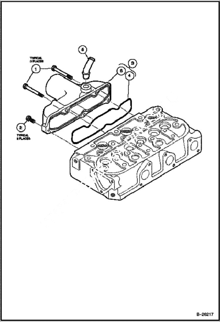 Схема запчастей Bobcat 2200 - INLET MANIFOLD Diesel POWER UNIT