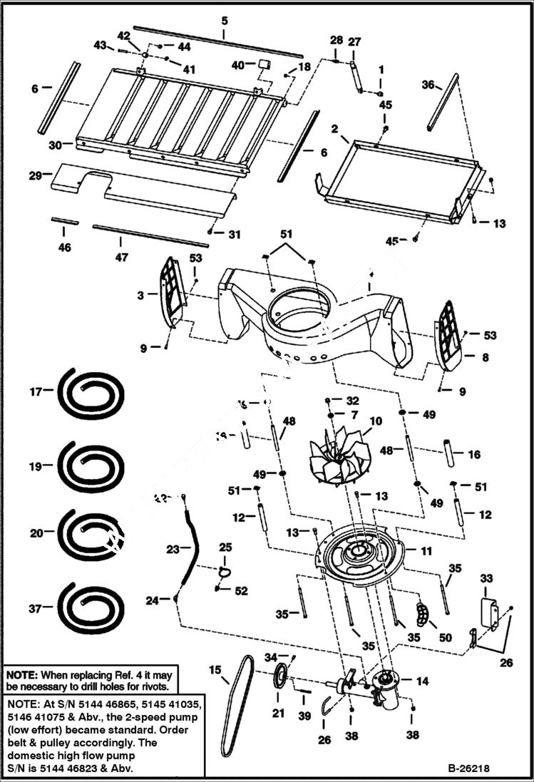 Схема запчастей Bobcat 800s - COOLING SYSTEM POWER UNIT