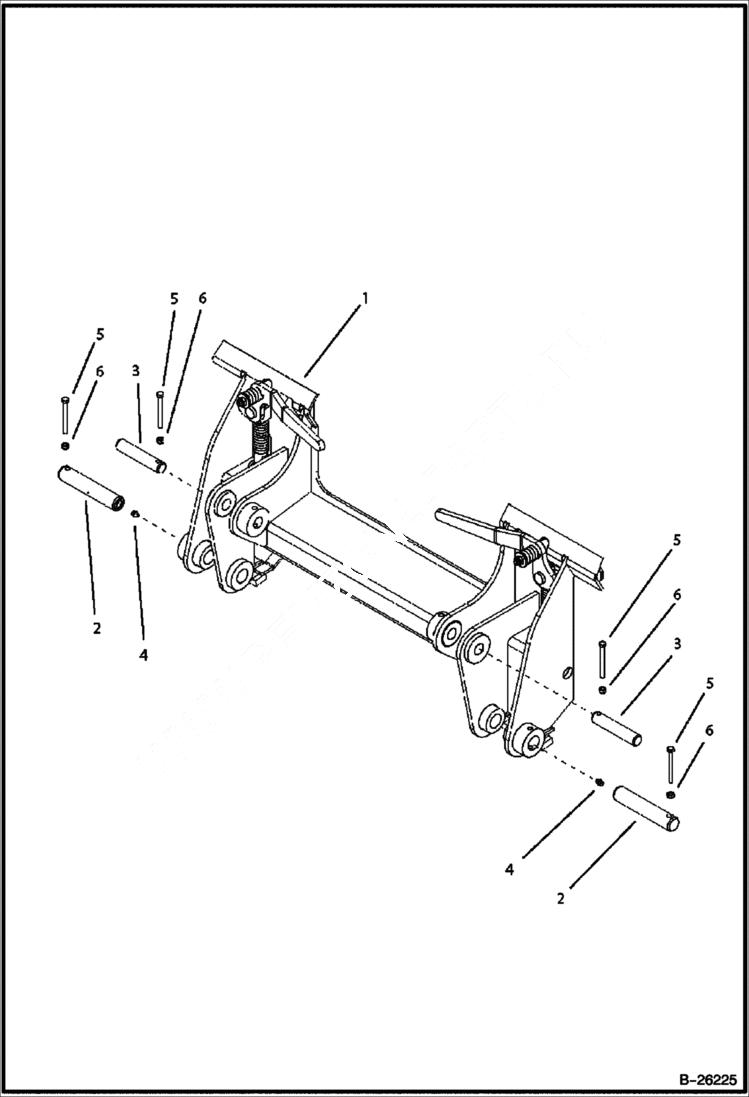 Схема запчастей Bobcat B100 - BOB-TACH MOUNTING 5700 11027 & Above BOBTACH