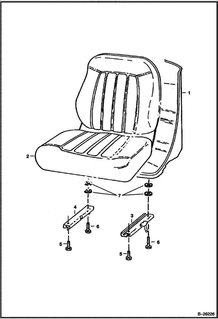 Схема запчастей Bobcat S-Series - SEAT (Michigan) MAIN FRAME