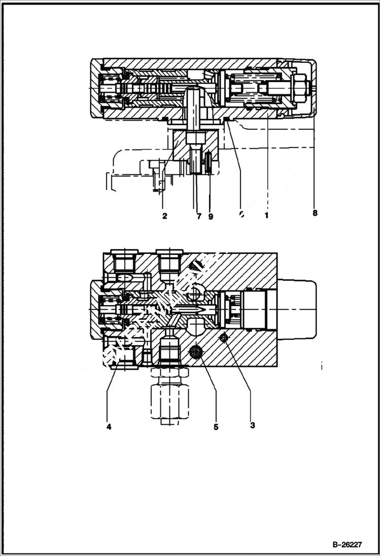 Схема запчастей Bobcat 442 - VALVES HYDRAULIC SYSTEM