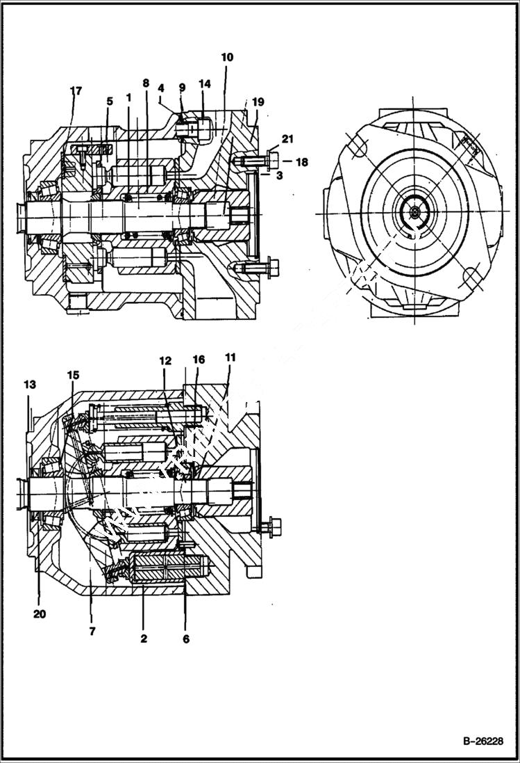 Схема запчастей Bobcat 442 - INTERNAL PARTS HYDRAULIC SYSTEM