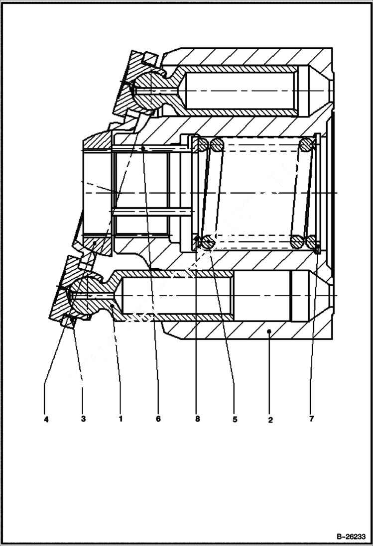 Схема запчастей Bobcat 442 - CYLINDERS HYDRAULIC SYSTEM