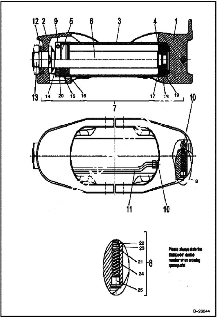 Схема запчастей Bobcat 442 - HYDRAULIC RAM ACCESSORIES & OPTIONS