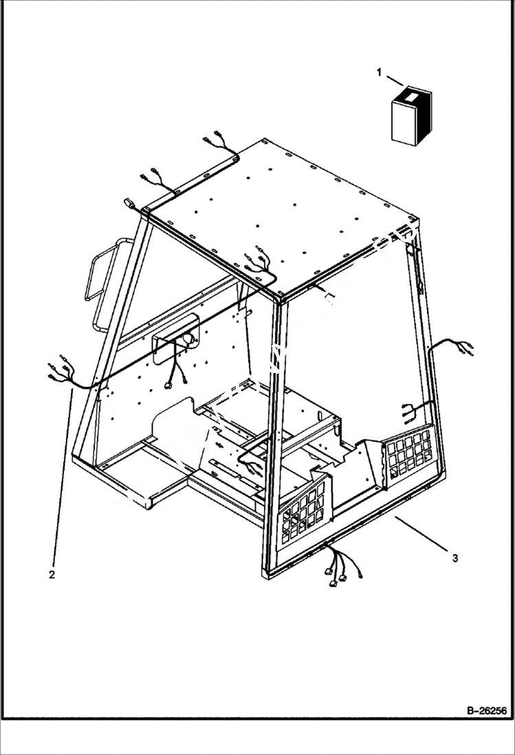 Схема запчастей Bobcat B250 - ROPS-FOPS CAB