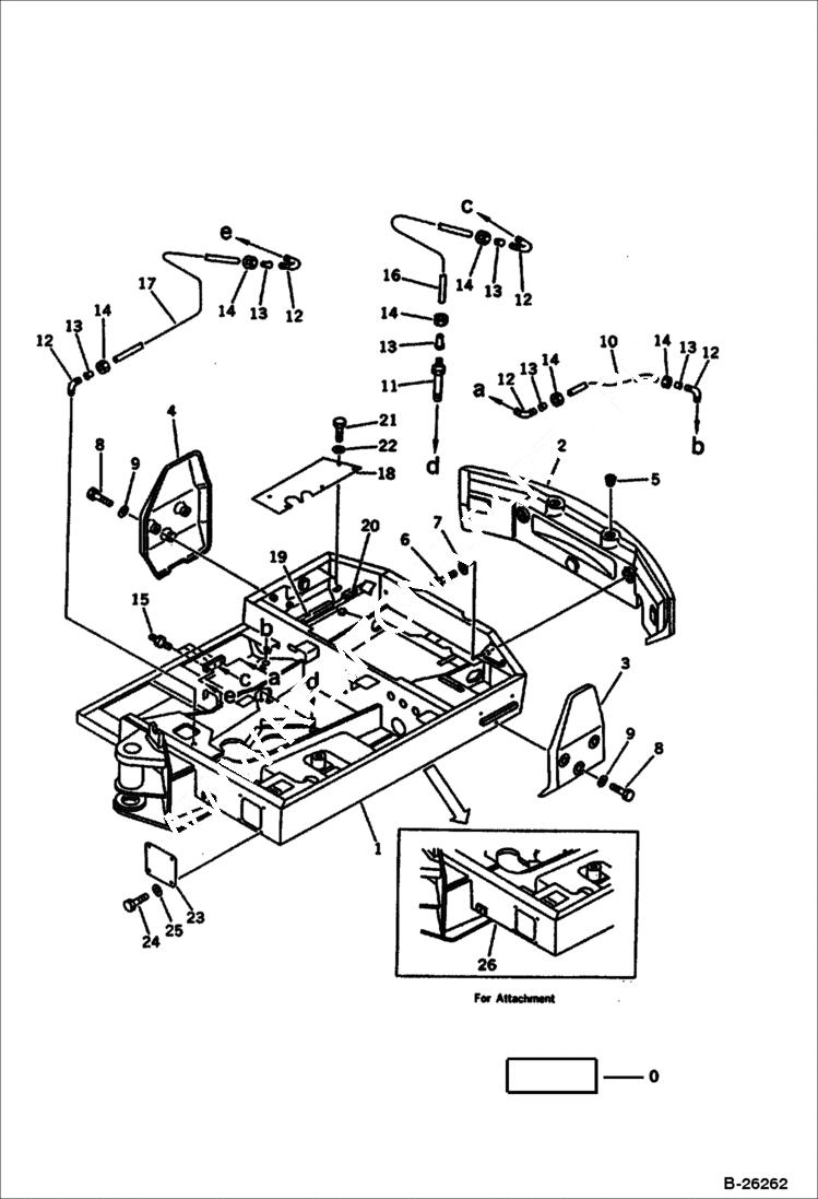 Схема запчастей Bobcat 100 - REVOLVING FRAME (FOR BREAKER) Komatsu S/N 13025 & Abv. CONTROL SYSTEM AND REVOLVING FRAME